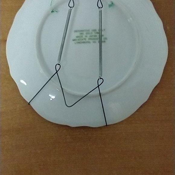 Ceramic House Blessing Plate Gold Gilded Made in Japan - Picture 15 of 16